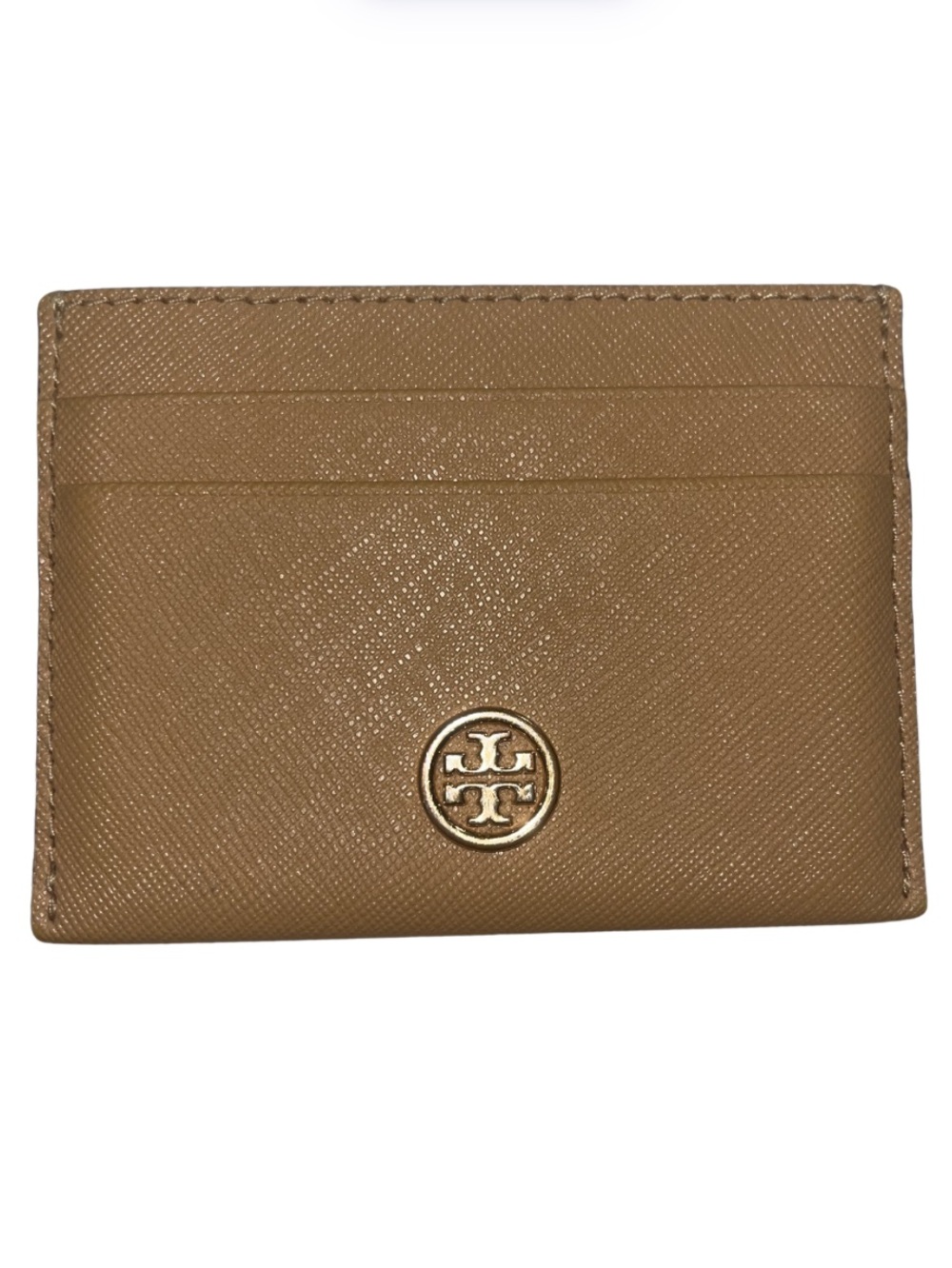 🤎 Tory Burch Robinson Saffiano Leather Card Case – Cardamom 🤎
